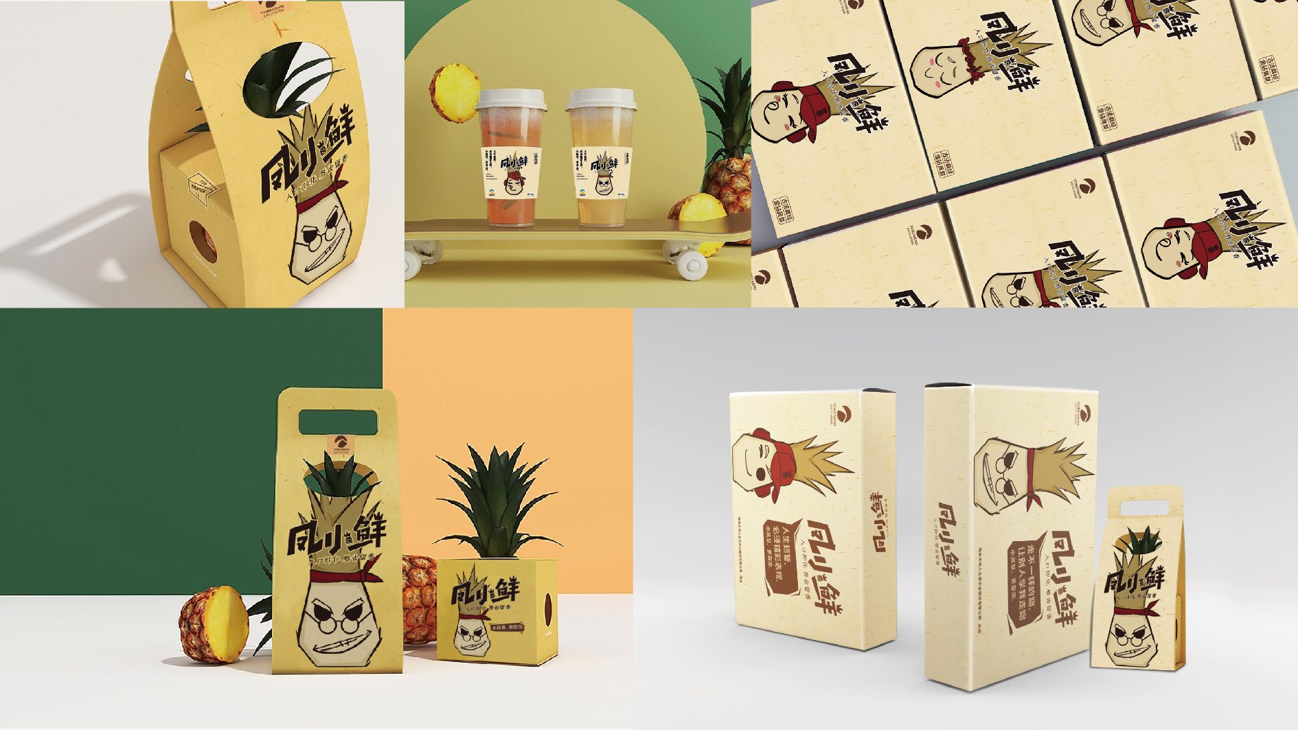 丽江凤小鲜凤梨品牌形象设计